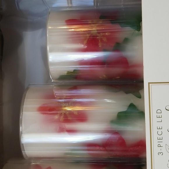 Laura Ashley 3 Piece Cherry Blossoms Battery Operated LED Candle Set - Picture 3 of 11